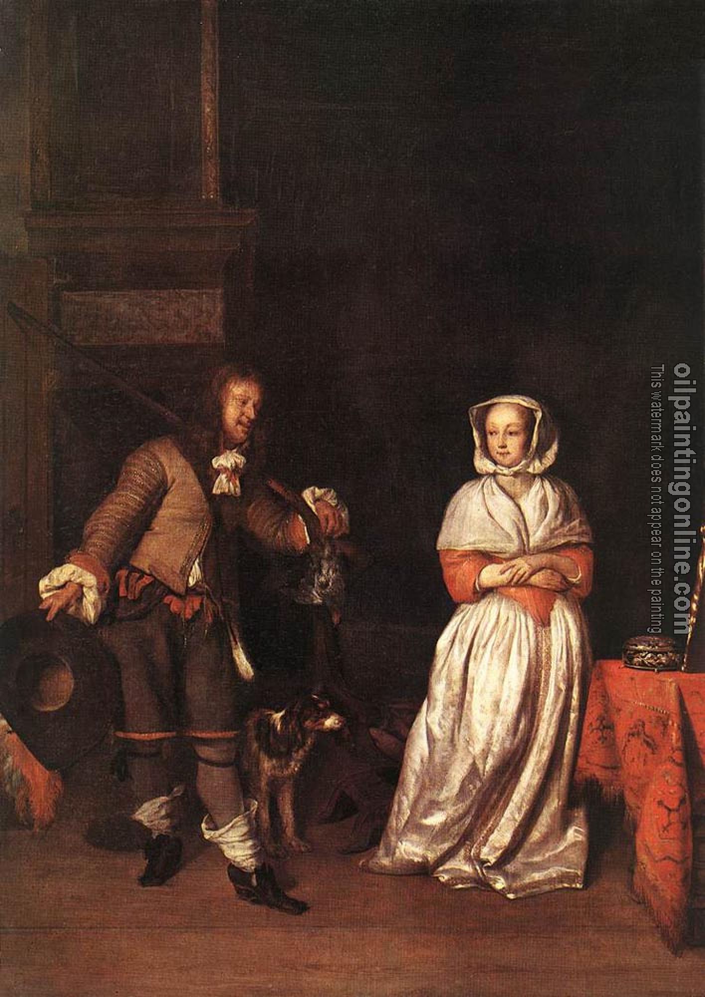 Metsu, Gabriel - The Hunter and a Woman